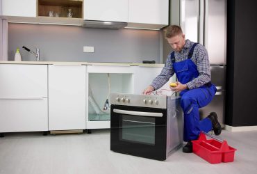 Professional gas range connection by C&J Appliance Installation in Fort Worth Texas to eliminate the danger of gas leaks and fire hazards.